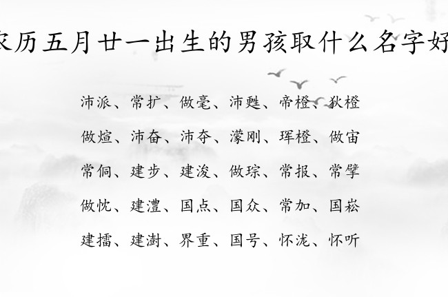 农历五月廿一出生的男孩取什么名字好 07月出生的兔宝宝名字男孩