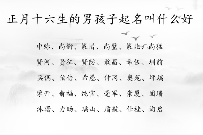 正月十六生的男孩子起名叫什么好 兔宝宝男孩名字好运气的汉字