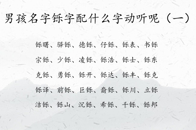 男孩名字铄字配什么字动听呢 带铄字的男孩名字最沙雕