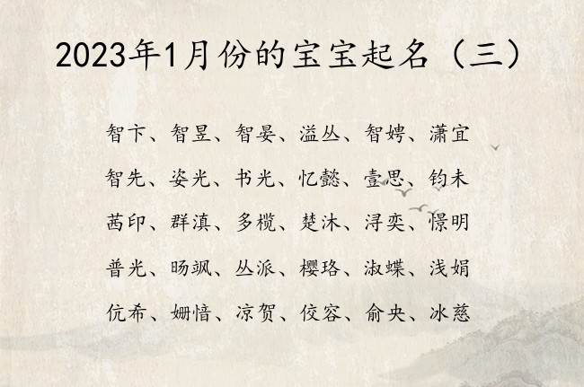 2023年1月份的宝宝起名 1月出生的兔宝宝起名