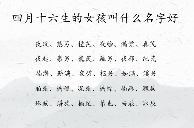 四月十六生的女孩叫什么名字好 兔宝宝女孩名字最热门的汉字免费