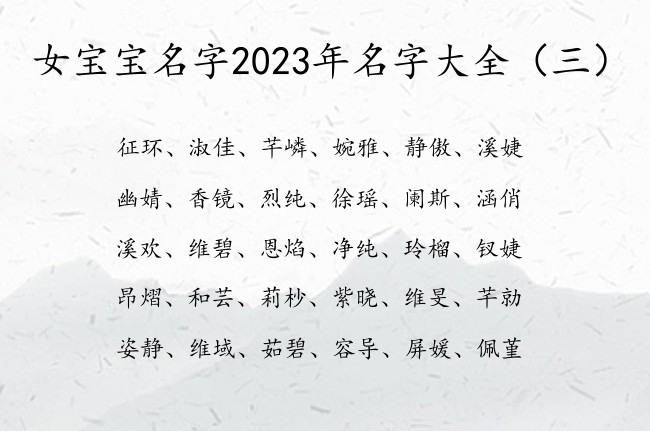 女宝宝名字2023年名字大全 怎么给女宝宝起名字好