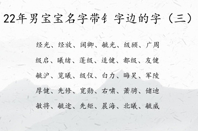 22年男宝宝名字带钅字边的字 宝宝起名钅字边的字男