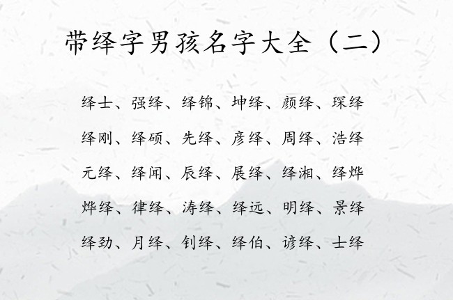 带绎字男孩名字大全 最后面绎字取名诗意男孩名字