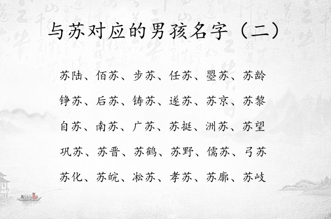 与苏对应的男孩名字 2023年男孩兔宝宝名字姓苏字