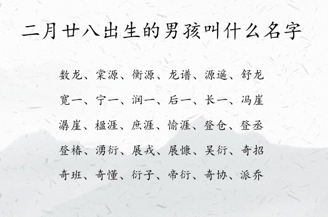 二月廿八出生的男孩叫什么名字 兔宝宝男孩名字婚姻好的汉字