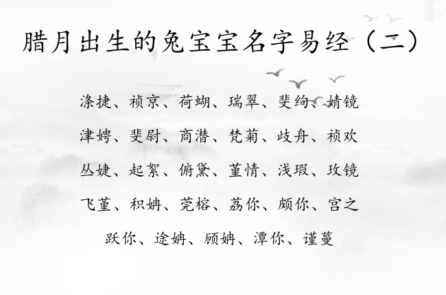 腊月出生的兔宝宝名字易经 易经中适合兔宝宝名字