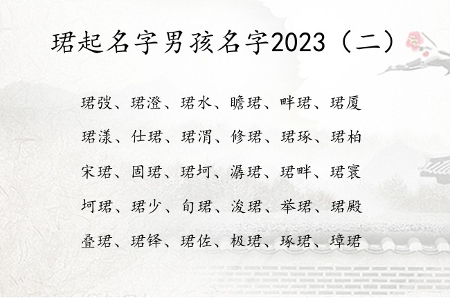 珺起名字男孩名字2023 宝宝起名字男孩名字带珺字