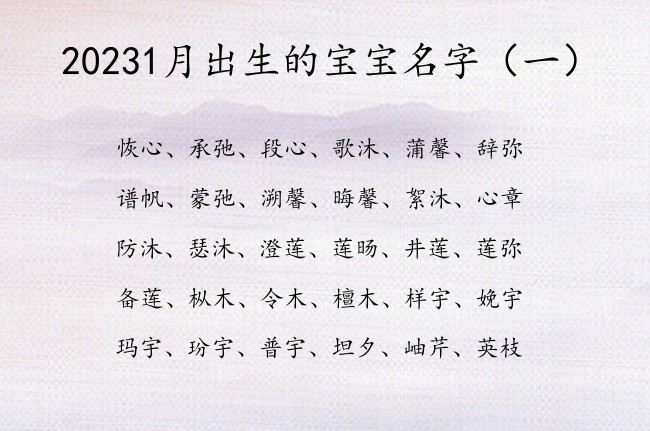 20231月出生的宝宝名字 柔和的兔宝宝名字大全